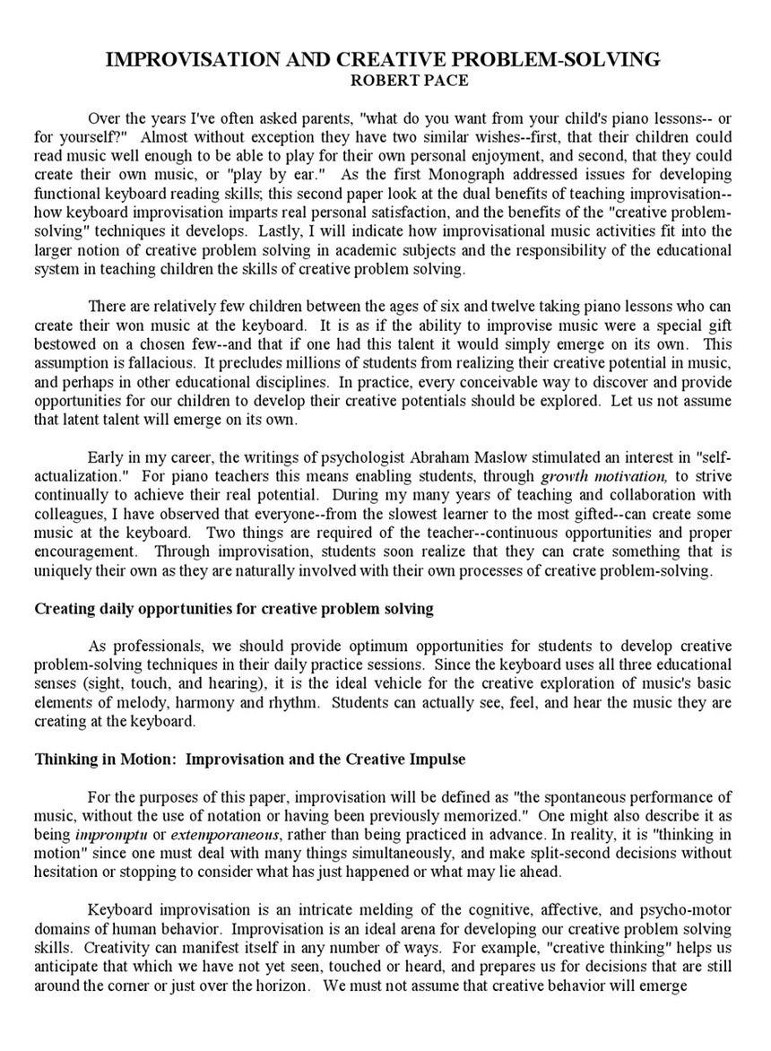 Improvisation And Creative Problem-Solving pg1